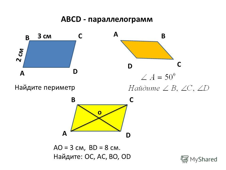 Признак параллелограмма о противоположных сторонах с доказательством.  Четырехугольник является параллелограммом, если